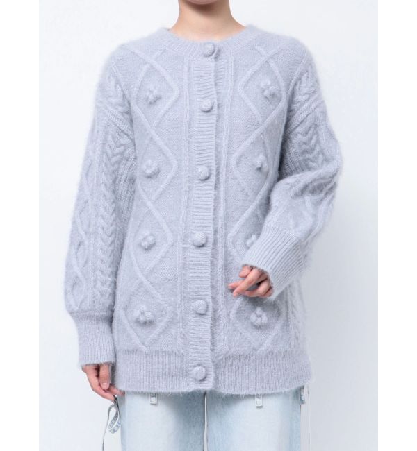 merry jenny「ぽこぽこお花ニットカーディガン」|カーディガン|