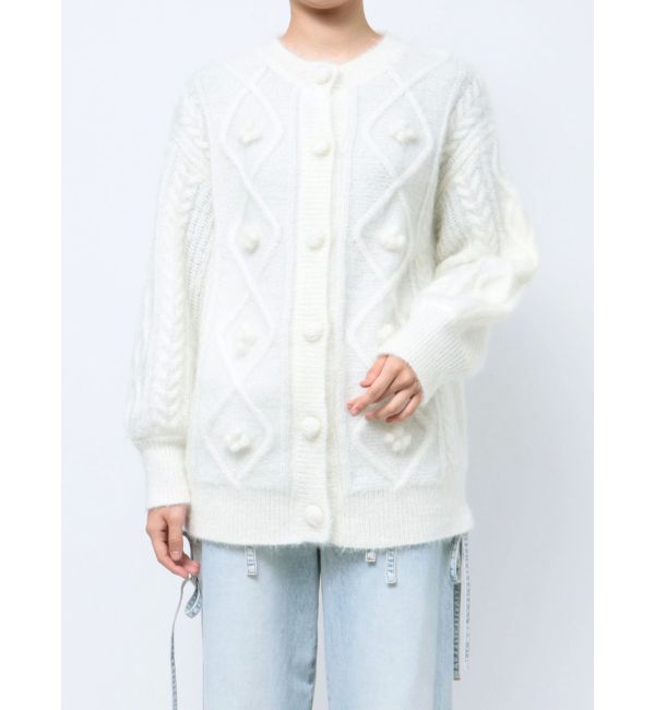 merry jenny「ぽこぽこお花ニットカーディガン」|カーディガン|