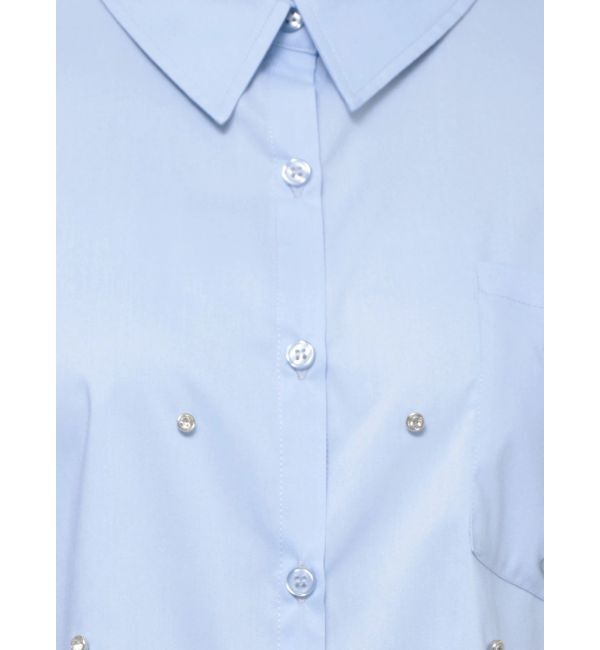 GYDA「ビジュー スタッズ ショート LOOSE シャツ」|シャツ・ブラウス|