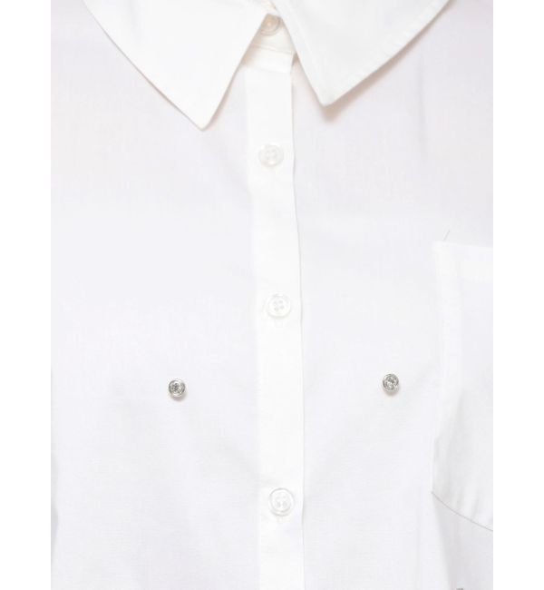 GYDA「ビジュー スタッズ ショート LOOSE シャツ」|シャツ・ブラウス|