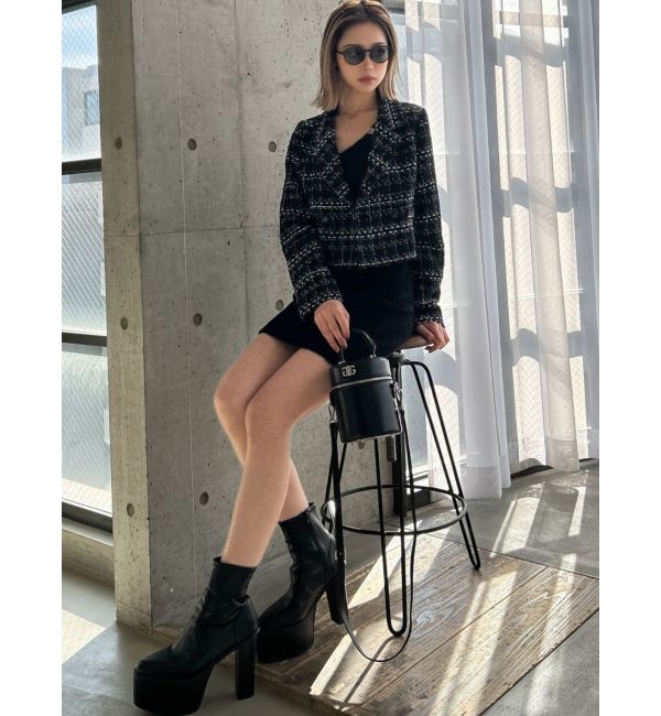 GYDA「TWEEDショートジャケット【SETUP着用可】」|テーラードジャケット|