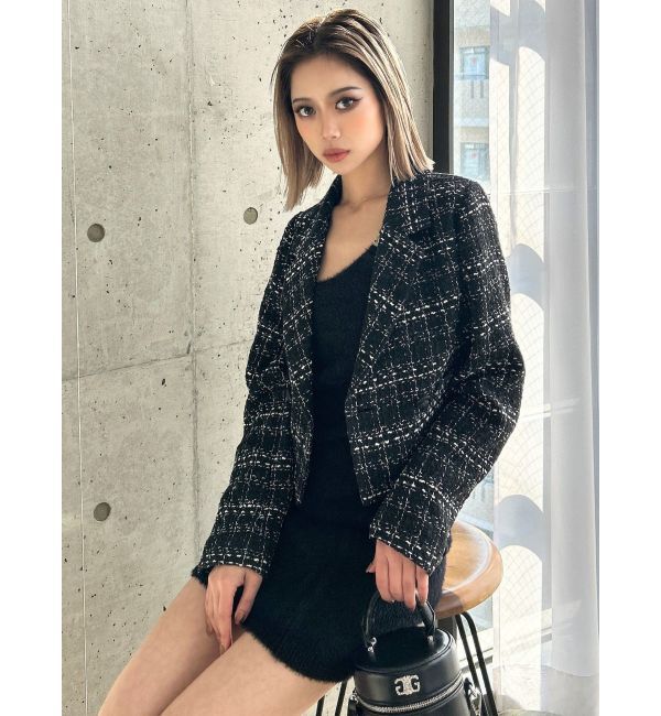 GYDA「TWEEDショートジャケット【SETUP着用可】」|テーラードジャケット|