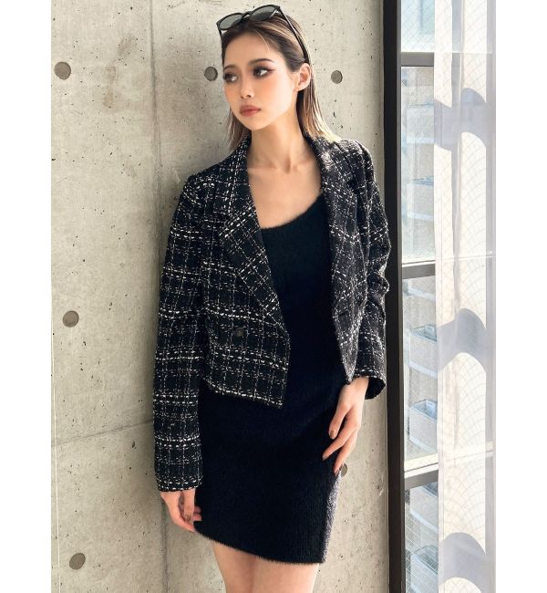 GYDA「TWEEDショートジャケット【SETUP着用可】」|テーラードジャケット|