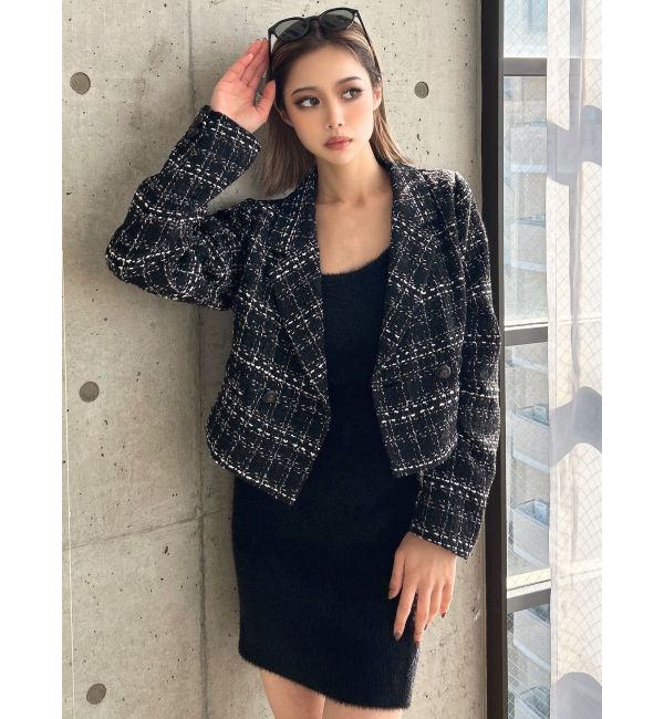 GYDA「TWEEDショートジャケット【SETUP着用可】」|テーラードジャケット|