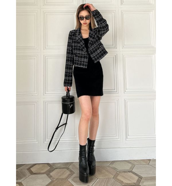 GYDA「TWEEDショートジャケット【SETUP着用可】」|テーラードジャケット|