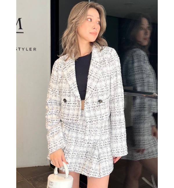 GYDA「TWEEDショートジャケット【SETUP着用可】」|テーラードジャケット|