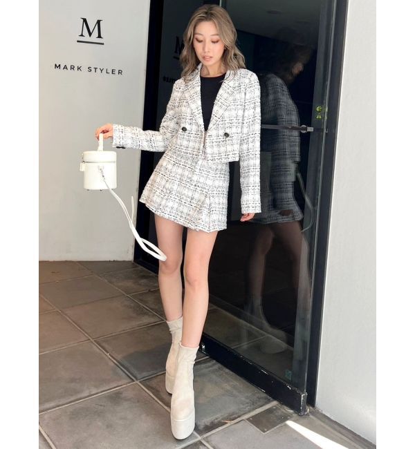 GYDA「TWEEDショートジャケット【SETUP着用可】」|テーラードジャケット|