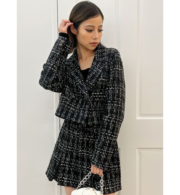 GYDA「TWEEDショートジャケット【SETUP着用可】」|テーラードジャケット|