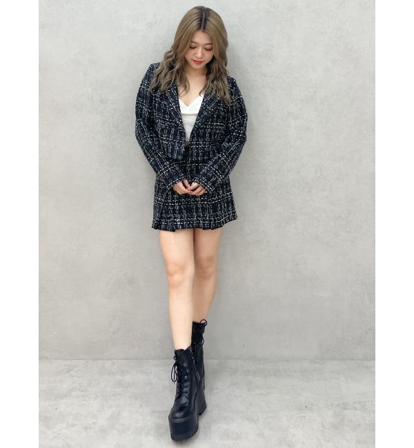 GYDA「TWEEDショートジャケット【SETUP着用可】」|テーラードジャケット|