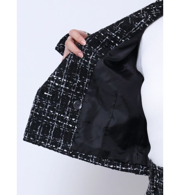 GYDA「TWEEDショートジャケット【SETUP着用可】」|テーラードジャケット|