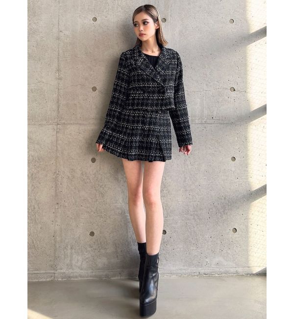 GYDA「TWEEDショートジャケット【SETUP着用可】」|テーラードジャケット|