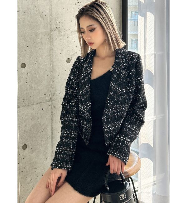 GYDA「TWEEDショートジャケット【SETUP着用可】」|テーラードジャケット|