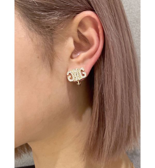 GYDA「JEYSUS Symmetry GYDAラインストーンイヤリング」|イヤリング|