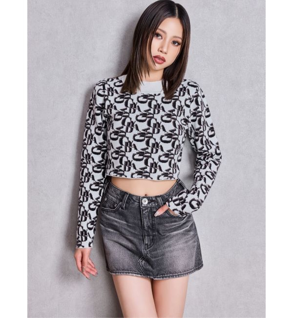 GYDA「GYDA pattern プチハイニットトップス」|ニット・セーター|