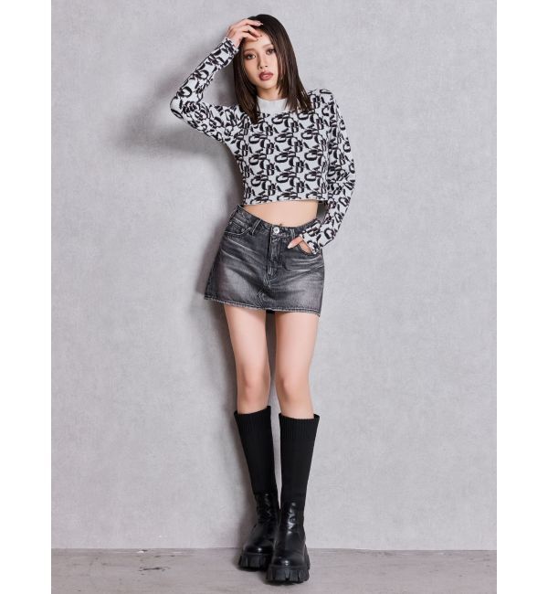 GYDA「GYDA pattern プチハイニットトップス」|ニット・セーター|