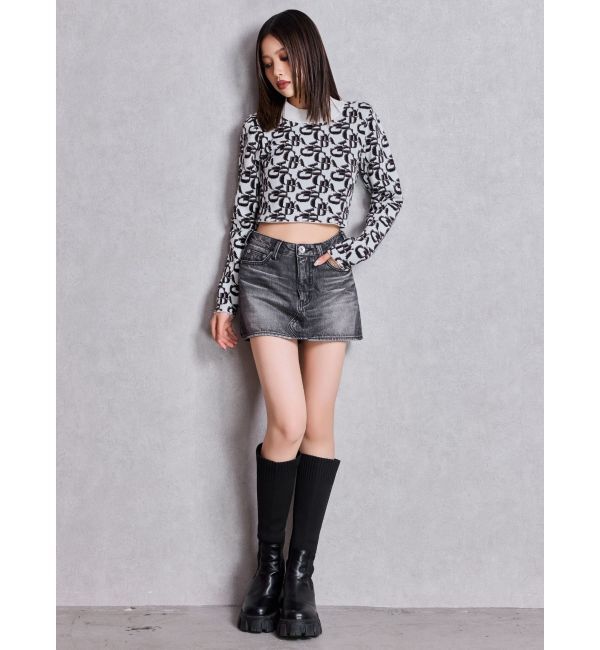 GYDA「GYDA pattern プチハイニットトップス」|ニット・セーター|