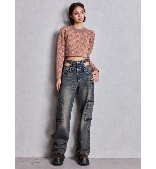 GYDA「GYDA pattern プチハイニットトップス」|ニット・セーター|