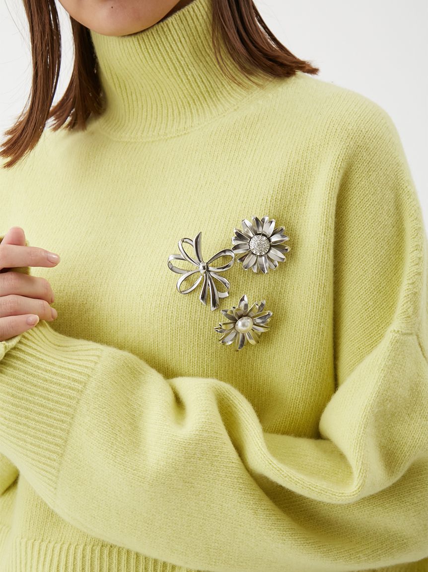 Mila Owen「メタルフラワーブローチ」|ブローチ・コサージュ|