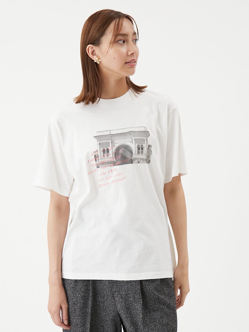 Mila Owen「フォトプリントTシャツ」|Tシャツ・カットソー|WHT