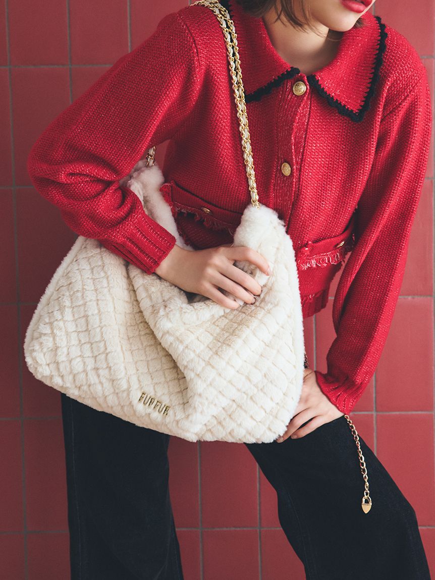 FURFUR「【限定カラー】ツイーディニットジャケット」|カーディガン|