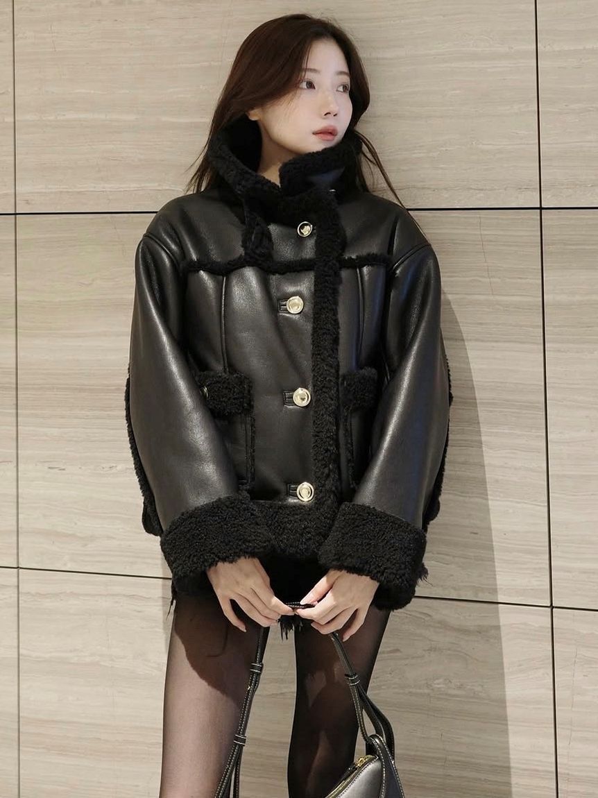 SNIDEL「【WEB限定/ボアコレクション】金ボタンバリエジャケット」|ブルゾン・スタジャン|