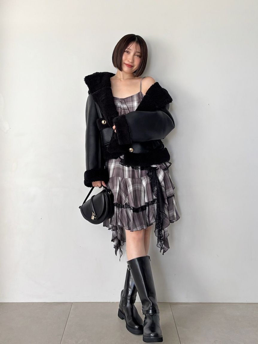 SNIDEL「【WEB限定/ボアコレクション】金ボタンバリエジャケット」|ブルゾン・スタジャン|