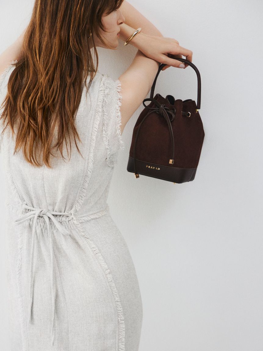 FRAY I.D「スエードリボンバッグ」|ショルダー・メッセンジャー|