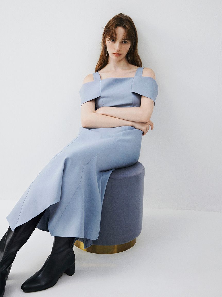 FRAY I.D「オフショルアシメマーメイドドレス」|ドレス|