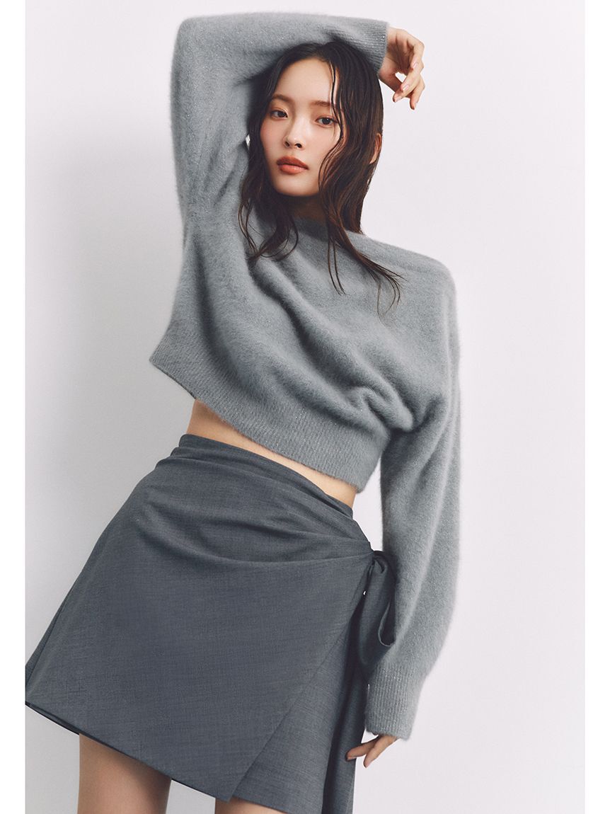 FRAY I.D「ボリュームリボンタフタミニスカート」|スカート|GRY