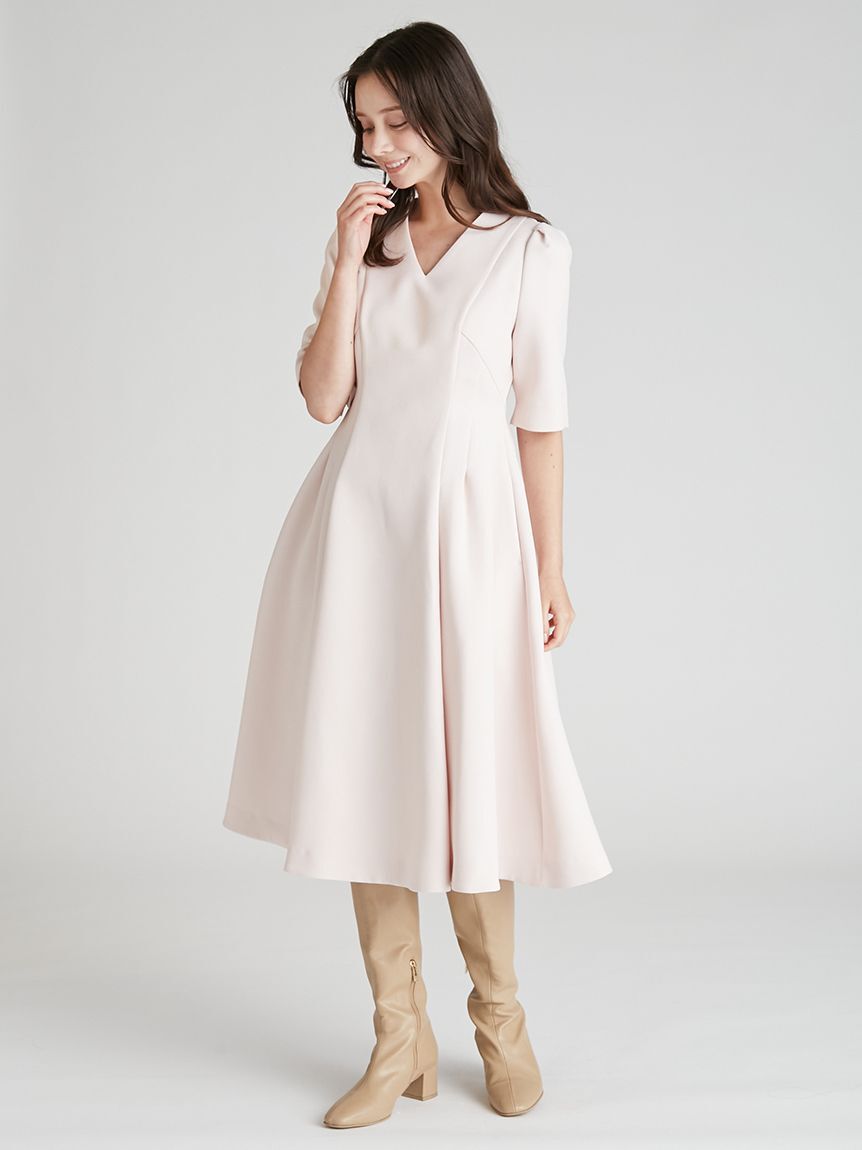 CELFORD「Ｖネックフィット＆フレアワンピース」|ワンピース|