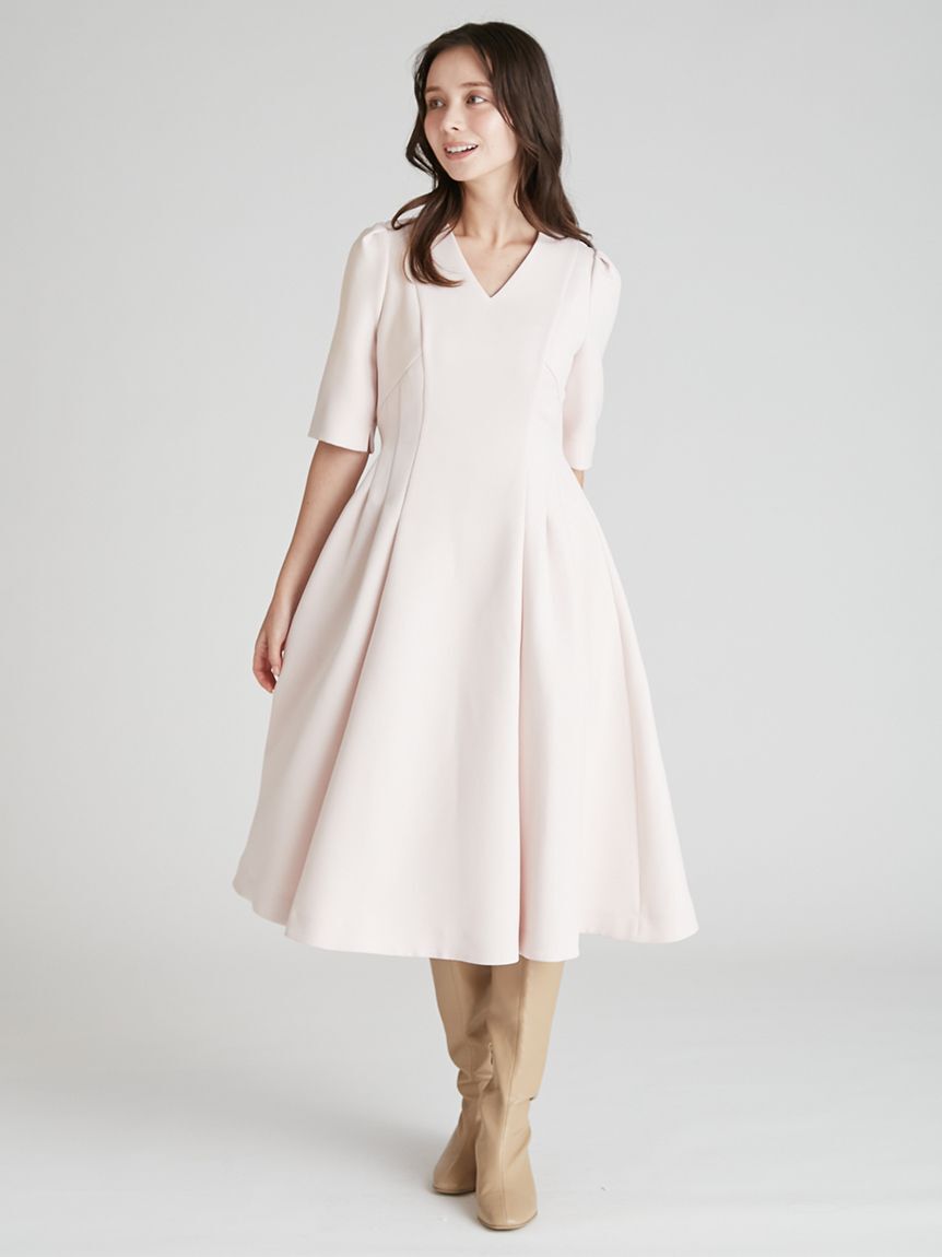 CELFORD「Ｖネックフィット＆フレアワンピース」|ワンピース|