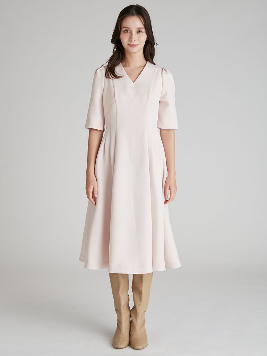 CELFORD「Ｖネックフィット＆フレアワンピース」|ワンピース|