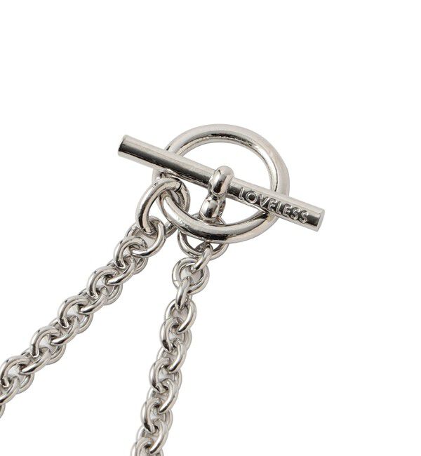  「【UNISEX】メタリックパールチェーンコンビ ネックレス」|ネックレス|