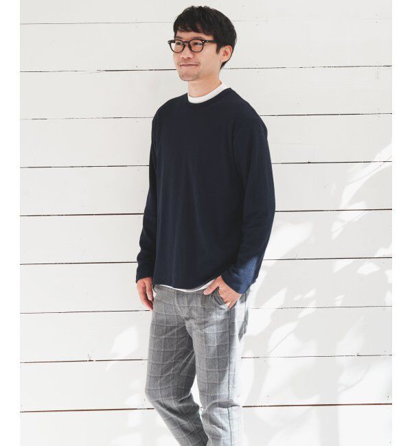 ikka「畦裏起毛アンサンブル」|パーカー|