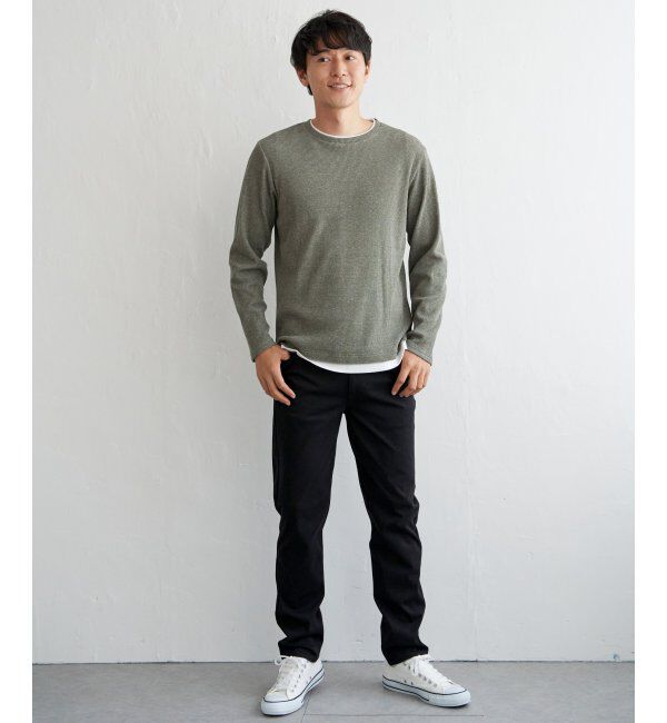 ikka「メランジワッフルフェイクロンTシャツ」|Tシャツ・カットソー|