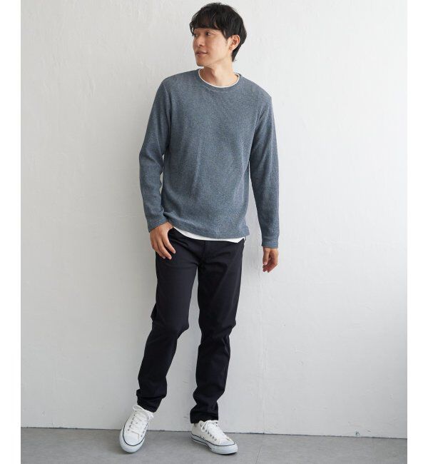 ikka「メランジワッフルフェイクロンTシャツ」|Tシャツ・カットソー|