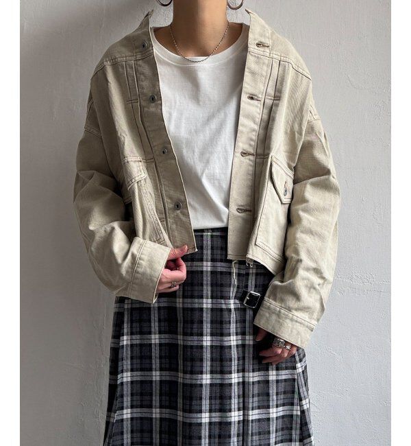 Lbc with Life「LBC 2WAYジャケット」|ブルゾン・スタジャン|ベージュ