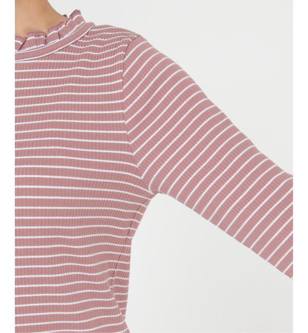 Lbc with Life「三角テレコ襟フリルロンT」|Tシャツ・カットソー|