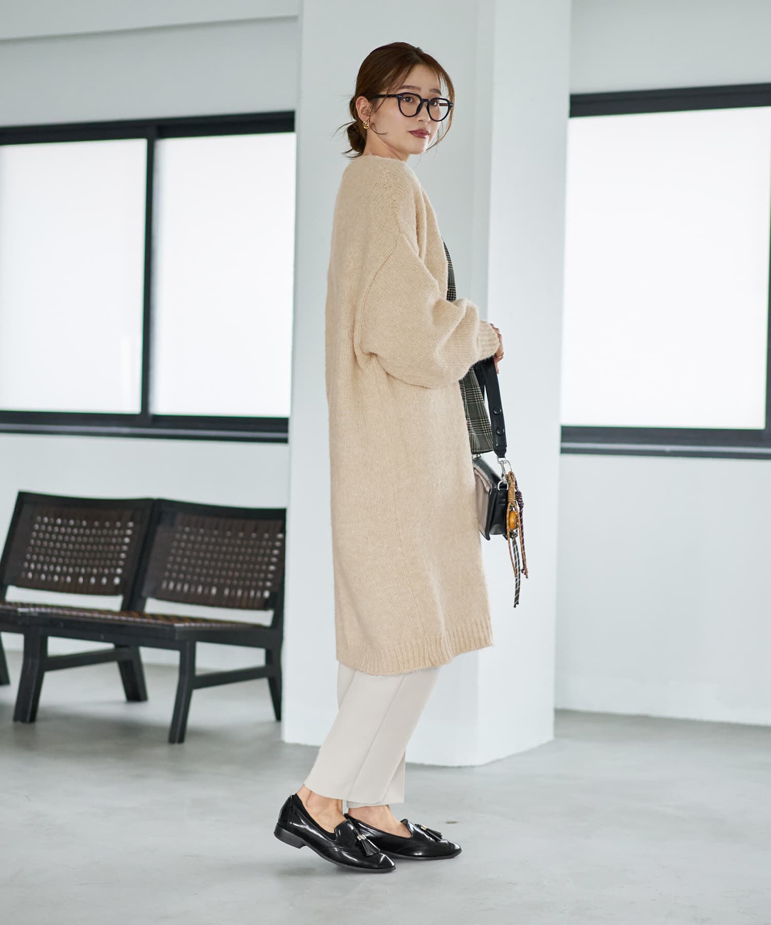 STYLE DELI「ウール混ロングニットガウン」|カーディガン|