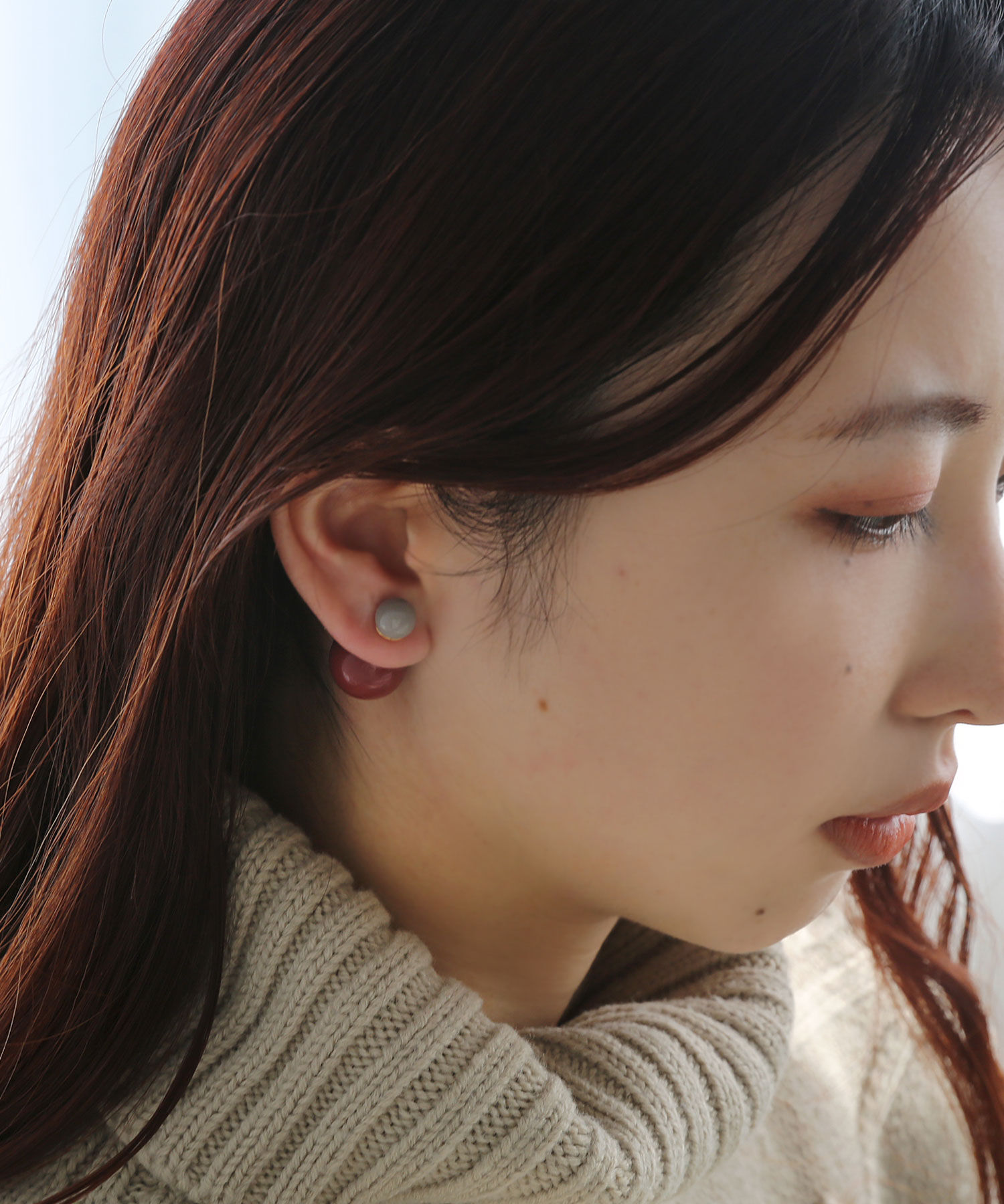 colleca la「バイカラー リバーシブル ボールピアス」|ピアス|