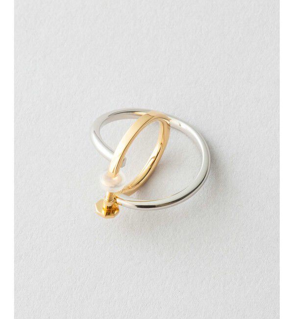 Jouete「サークルイヤリング ジオメトリック コンビカラー」|イヤリング|