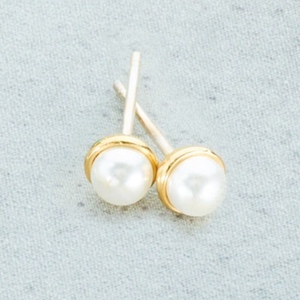 BACKYARD FAMILY「誕生石 ピアス 通販 サン宝石 イヤリング 耳飾り サンホ 誕生石ピアス 天然石 一粒」|その他|ホワイト1