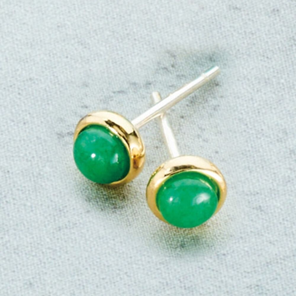 BACKYARD FAMILY「誕生石 ピアス 通販 サン宝石 イヤリング 耳飾り サンホ 誕生石ピアス 天然石 一粒」|その他|グリーン1