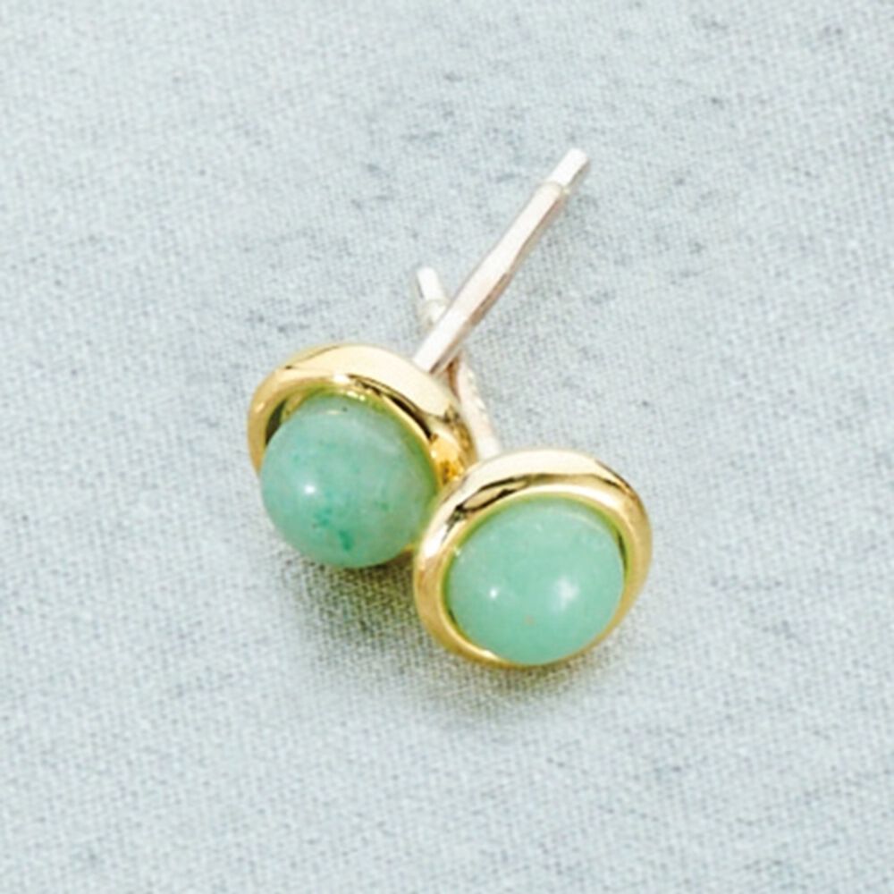 BACKYARD FAMILY「誕生石 ピアス 通販 サン宝石 イヤリング 耳飾り サンホ 誕生石ピアス 天然石 一粒」|その他|グリーン2