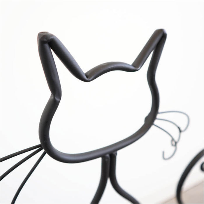 BACKYARD FAMILY「アイアン プランター 鉢カバー ネコ 通販 フラワーポット フラワースタンド プランターカバー」|その他|