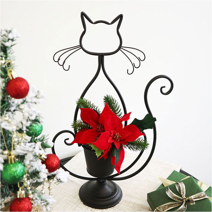 BACKYARD FAMILY「アイアン プランター 鉢カバー ネコ 通販 フラワーポット フラワースタンド プランターカバー」|その他|