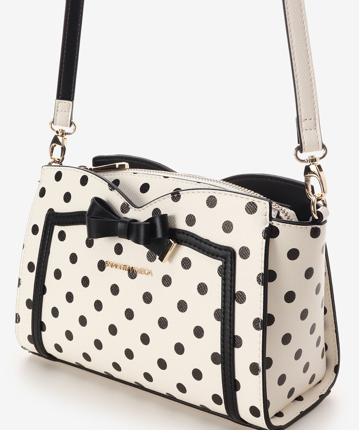 Samantha Vega「ソリッドリボンドットショルダーバッグ」|ショルダー・メッセンジャー|