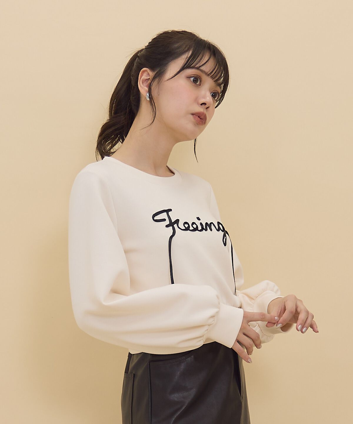 REDYAZEL「テープ刺繍スウェット」|Tシャツ・カットソー|