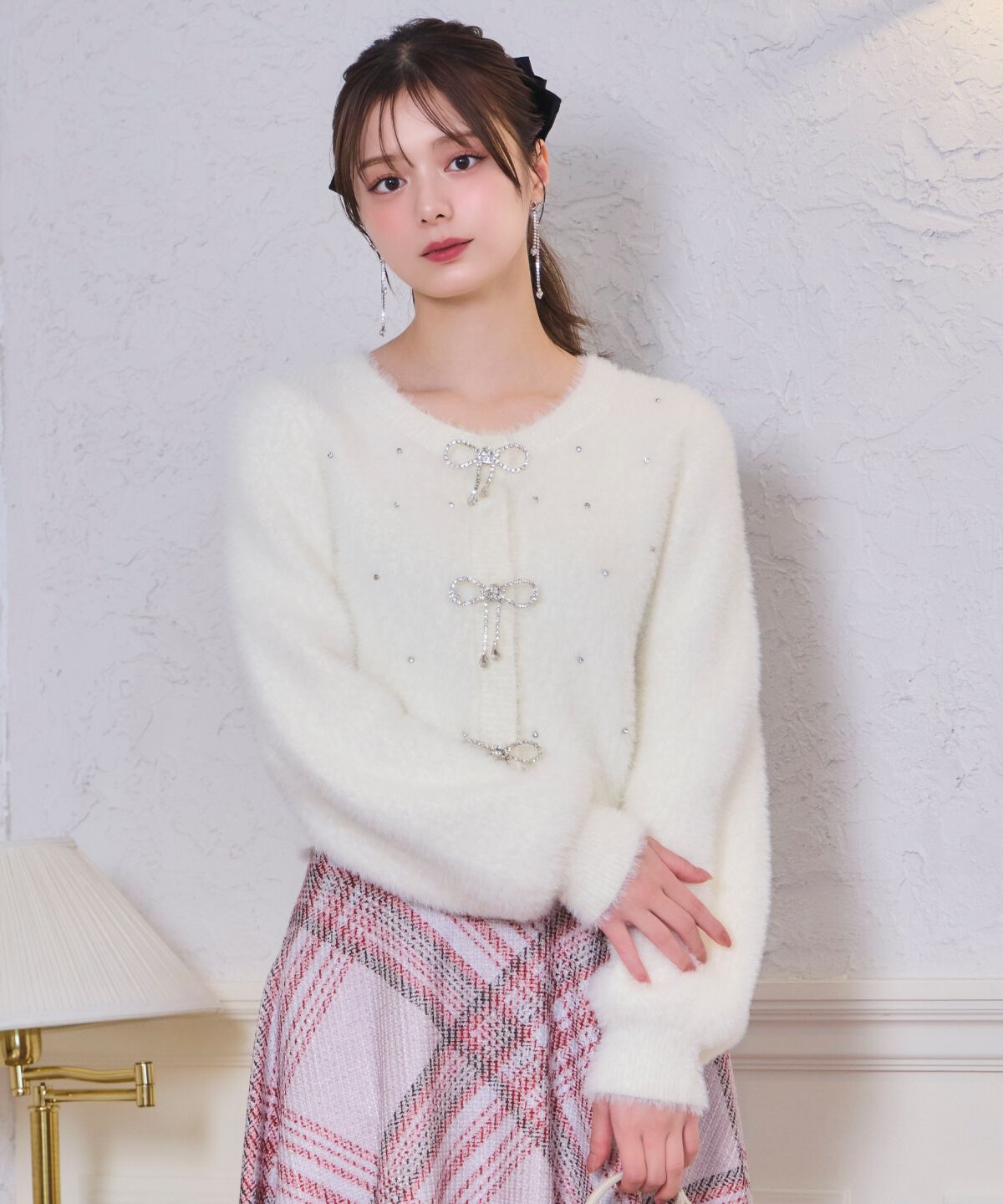 WILLSELECTION「リボンモチーフニットカーディガン」|カーディガン|