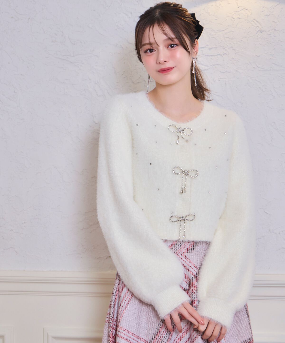 WILLSELECTION「リボンモチーフニットカーディガン」|カーディガン|